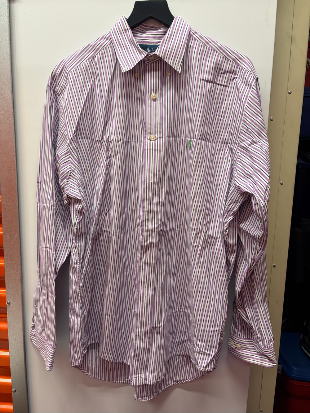 Ralph Lauren Pink and White Striped Button-Down Shirt